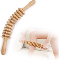 Wood Massage Roller Muscle Roller Fascia Blaster Lymphatic Drainage Massager Wood Therapy Massage Tools for Deep Tissue Muscle Pain Relief(12-Wheel)