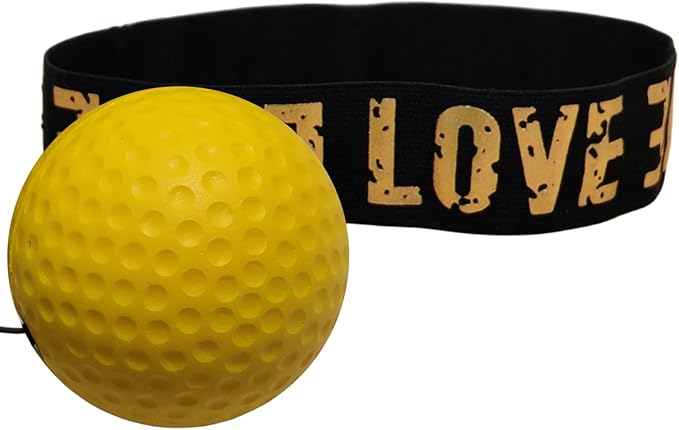 Sports Reaction Ball Boxing Reaction Training Ball, PU Reflex Ball Head-Mounted Love Adjustable Elastic Band, Perfect for Fighting Skills, Reaction Speed, Hand-Eye Coordination Training