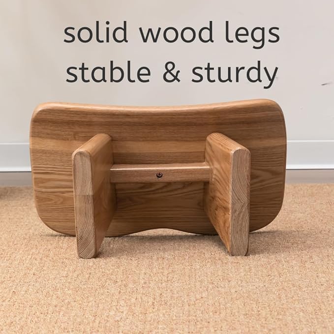 Ergonomic Butterfly Meditation Bench - No Assembly Required Wooden Kneeling Stool for Yoga & Prayer, Comfortable Seiza Seat for Mindfulness & Relaxation