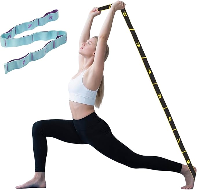 Resistance Bands for Working Out, 8-Levels Elastic Adjustable Exercise Bands for Women and Men,Body Stretching,Pilates,Booty Legs,Yoga,Workout Bands for Training,Gym,Fitness,Physical Therapy