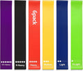 Resistance Bands for Working Out, 6-Pack Elastic Loop Exercise Bands Set for Strength Training, Leg Glute Arm Workout Kit, Home Gym Equipment for Pilates Yoga