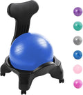 Yoga Ball Chair,Yoga Ball，Exercise Ball, Yoga Ball Chair Ergonomic Chair with Replaceable Balls Stability Yoga Ball Chair for Office Home Classroom Exercise Ball Seat(Blue)