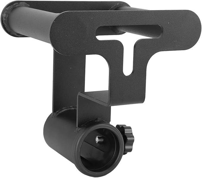 T Bar Row Platform with V Bar Landmine Handle Attachment, Iron Barbell Rowing Accessory for Home Gym, Compact Portable Strength Training Equipment for Upper Body Workouts
