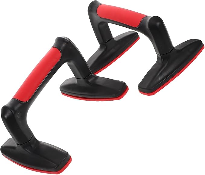 Didiseaon 2pcs Red Plastic Push up Bars Stands for Strength Training and Calisthenics Workout Equipment, Non-slip Push up Handles for Home Gym Fitness and Chest Muscle Exercise