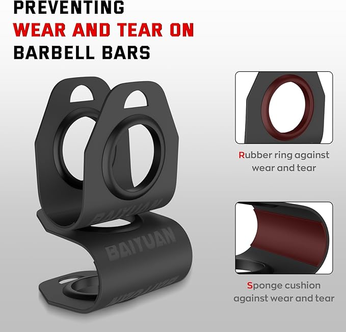 Home Gym Clips, Convert Dumbbells to Barbell, Turn Bars into Landmines, T-Bar Row with Any Grip, Hook Dumbbells on Dip Belts, Versatile Weightlifting Accessory for Olympic
