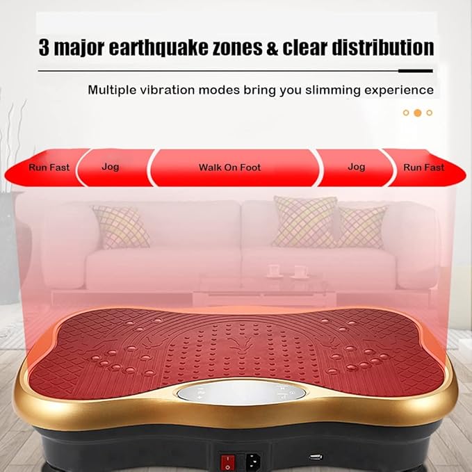 Vibration Plate Exercise Machine,Whole Body Vibration Platform Machine,Fitness Vibration Trainer for Weight Loss Shaping Toning Home Gym