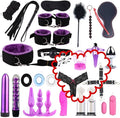 Fashion 28 Piece Pilates Soft Leather Nylon Hand, Foot, and Hip Equipment Set, Couple Cosplay Clothing, Fun Yoga Accessories, Original Gift (Purple)