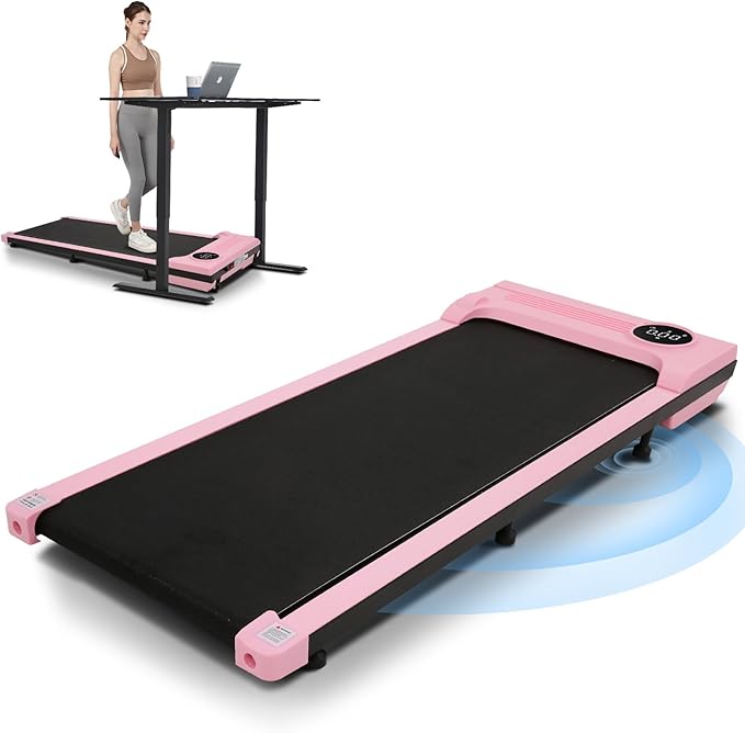 Under Desk Walking Pad for Home Office - 2.5 HP Portable Treadmill With 300 lb Capacity, Compact Jogging Running Machine, Remote Control and LED Display