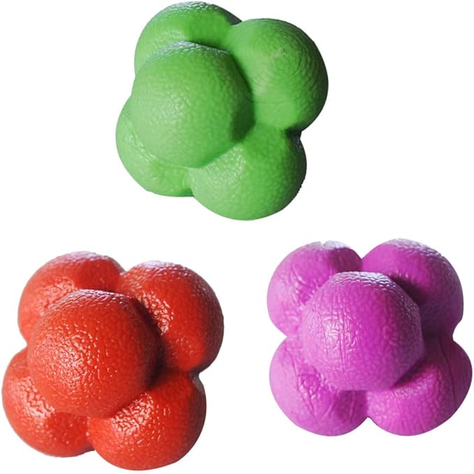 3pcs Hexagonal Reaction Ball Fitness Agile Balls for Reflex Random Color