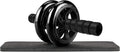 Abdominal Wheel, Ab Roller for Abdominal Exercise Machine, Abs Workout Equipment, Core Strengthening Trainer Fitness Belly Training, Entrainement maison equipement. accessories gym stuff