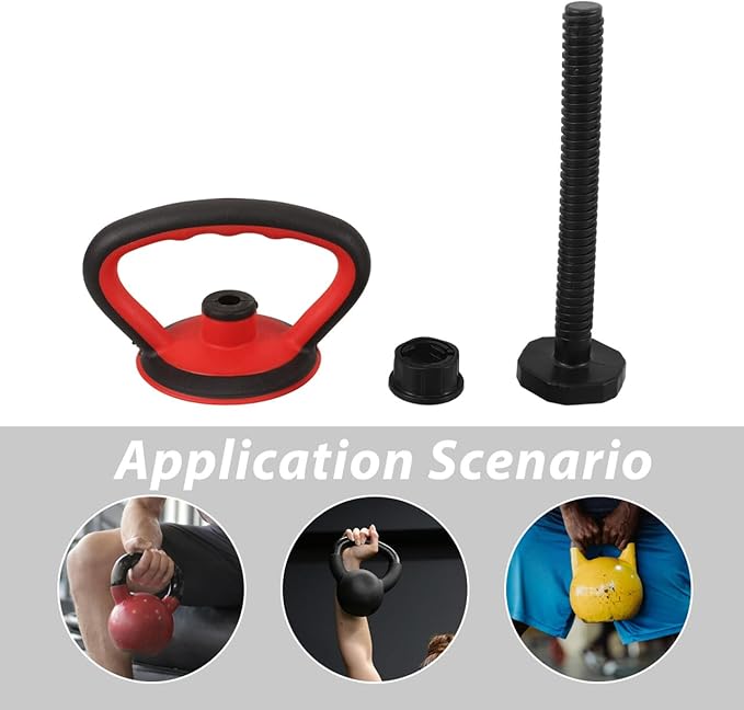 Adjustable Kettlebell Handle Kit Anti-Slip Grip Attachment Converter for Dumbbells Home Gym Training Accessories 12.59X7.48X4.72In