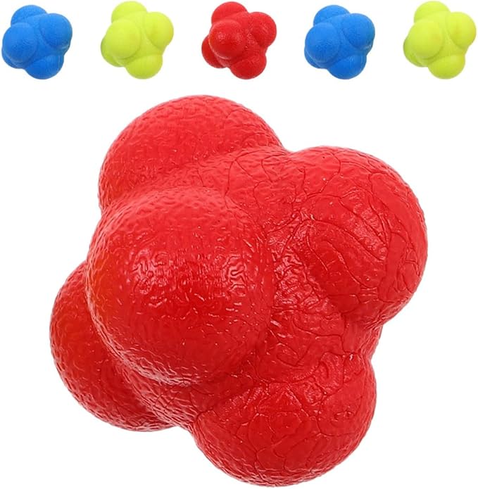 6pcs Hexagon Agility Reaction Balls 5.5cm Hand Eye Coordination Training Balls for Adults Fitness Catch Games and Reflex Speed Improvement
