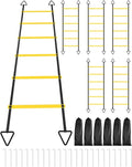 6 Packs Agility Ladder Speed Training Set - 36 Detachable Rungs (20 Inches Each) with 24 Ground Stakes, Portable Exercise Ladders for Soccer Football Footwork Training w/Carry Bag