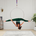 Aerial Hoop Set 33.5" Aerial Lyra Hoop Professional Circus Fitness with Complete Rigging Hardware Kit Acrobatics Equipment Hanging Rings for Home Yoga Dance Sling Kit
