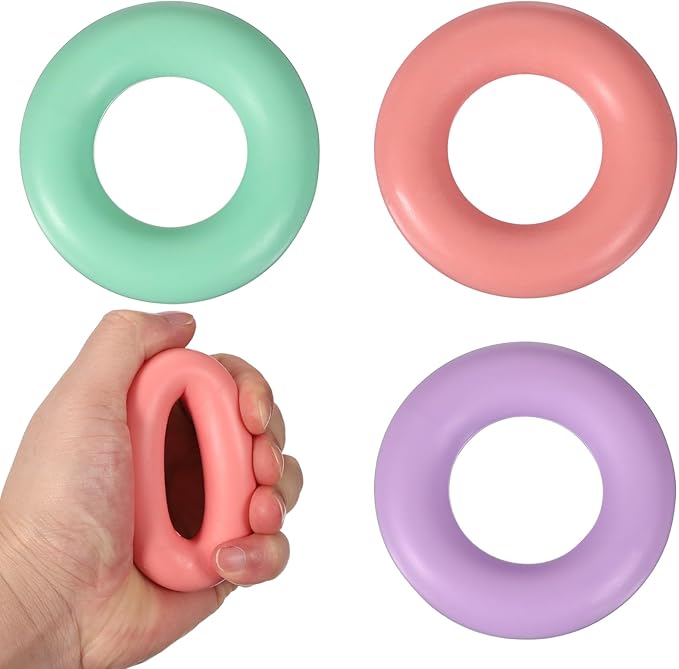 Grip Strength Trainer Rings, Portable Hand Grip Strengthener Finger Forearm Strengthener - Fitting for (Athletes/Rock Climbing/Workout/Fitness)