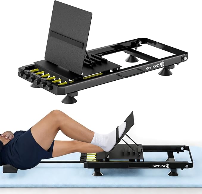 2026 New in-Bed Leg Press Machine for Rehab, Adjustable Low-Impact Leg Strength Trainer, Leg Exercise Equipment with Lumbar Pillow and 4 Bottom Suction Cups, 6 Resistance Levels up to 100 lb