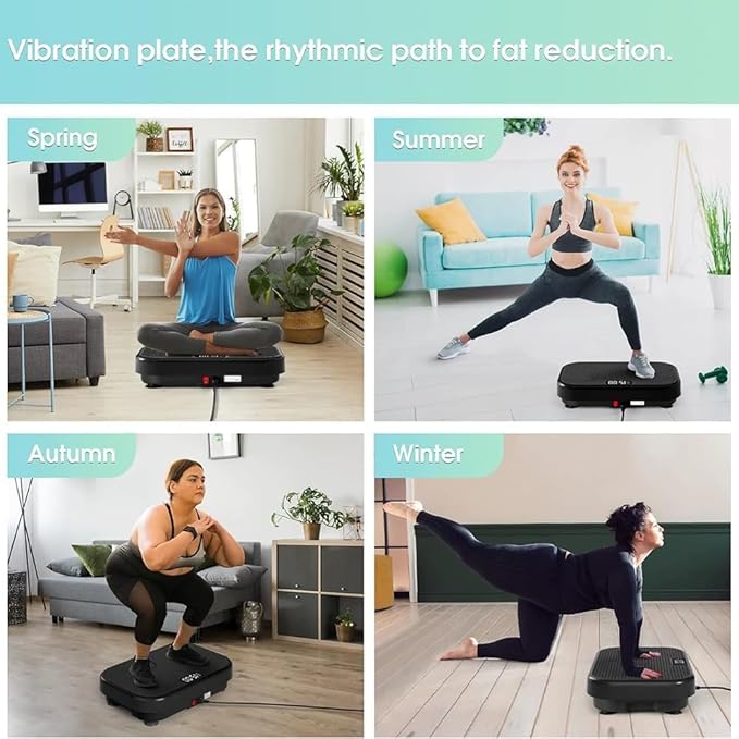 Vibration Plate Fitness Platform for Weight Loss Fat Burner, Exercise Machine Vibrating Shaking Full Body Shaker Workout for Women Men