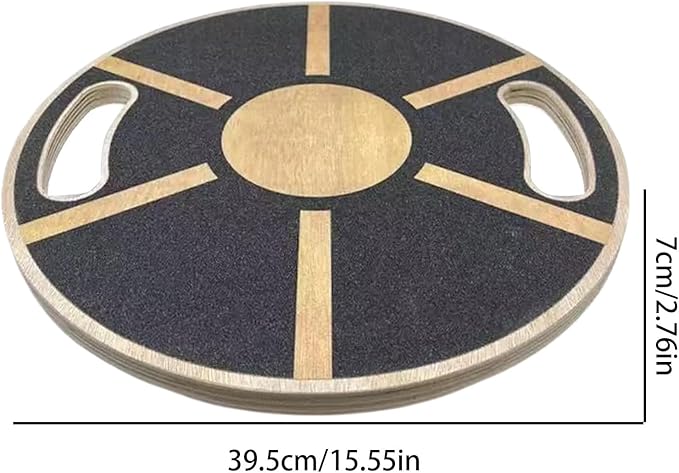 Wobble Board,360 Degree Rotation Balance Board Adults | Non-slip Wood Trainer for Enhances Stability Training Fitness Ankle Calf Waist Full Body Exercises Planks