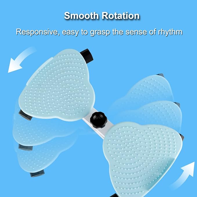 Rotating Waist Trainer,Sport Exercise Twist Board,Aerobic Waist Twister with Resistance Band,Full Body Toning Workout Ab Twister Board for Aerobic Exercise