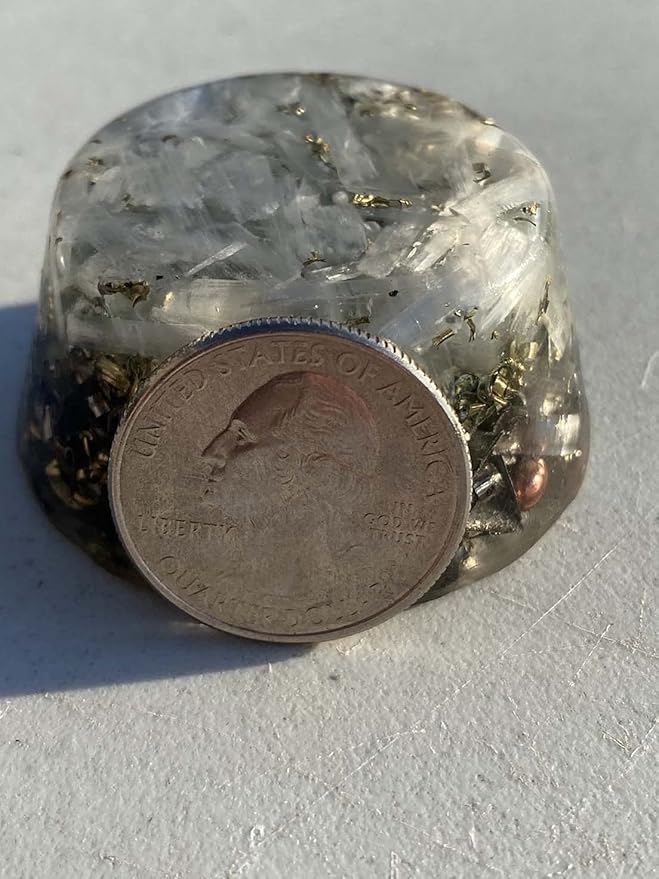 Selenite Orgone Generator Energy Accumulator 7.83Hz/432Hz/528Hz/Advance Harmonics Many Beautiful Ingredients! (Selenite)