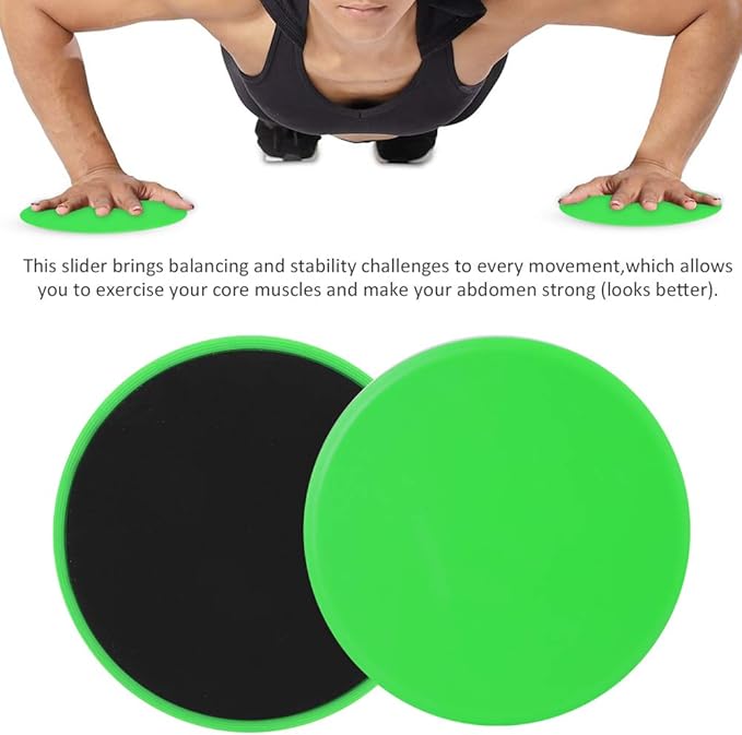Core Slider, Balancing Stability Challenge Exercise Slider, Portable for Traveling, Foam Side for Hardwood Floors, Plastic Side for Carpets or Lawns