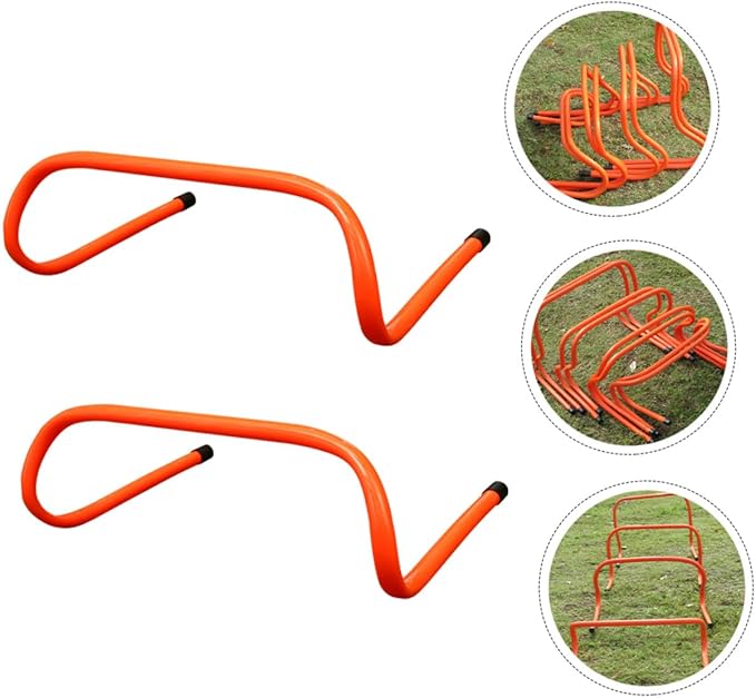 2 Pcs Plastic Speed Hurdles 15cm Wear-Resistant Agility Training Equipment for Youth Soccer Football Running Training