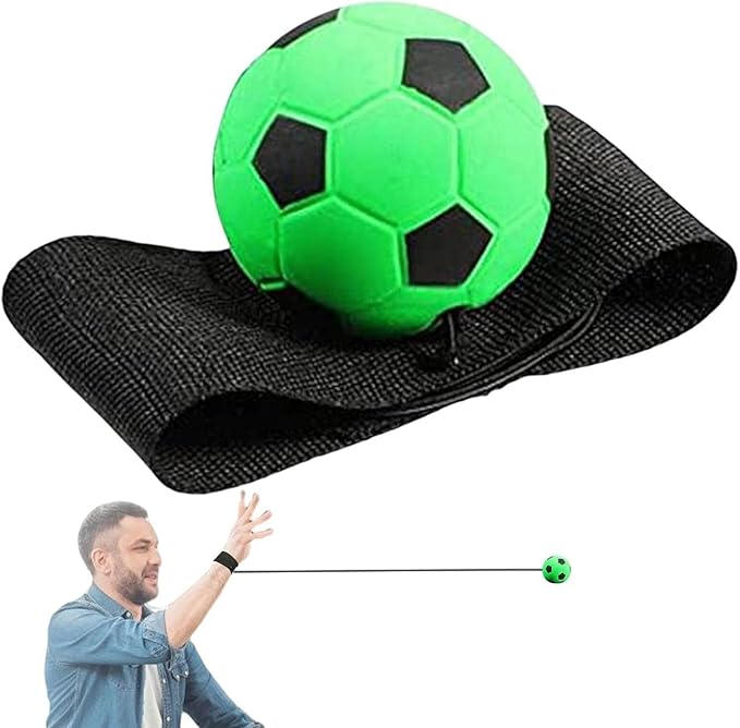 JJLFresheners Wrist Return Ball Rubber Sport Ball with Wrist Strap and String Rebound Bouncy Balls Wrist Rebound on Elastic String Exercise Play