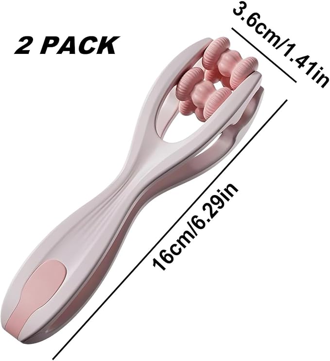 2pcs Finger Massager for Arthritis Finger Arthritis Pain Relief Manual Massage Tools Hand Massage Roller Thumb Massager for Woman Mothers Day Gift Palm Foot Acupressure Tool Pink