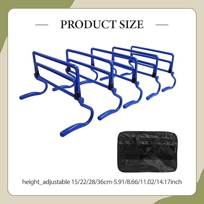 5Pcs Speed Agility Hurdles Obstacles Adjustable Height Speed Training Hurdles for Baseball
