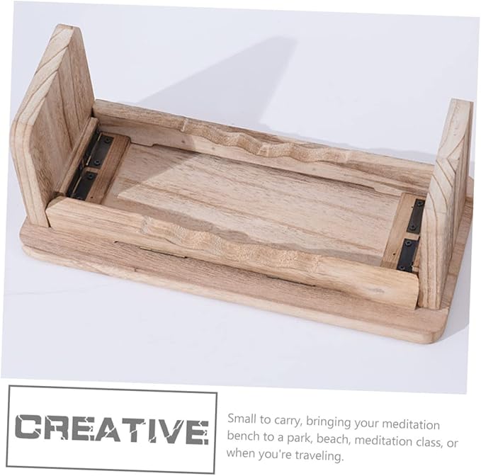 Zen Meditation Bench Stool Folding Wooden Kneeling Chair for Prayer and Tea Lightweight Non-Slip Design Durable Natural Wood for Better Circulation and Comfort