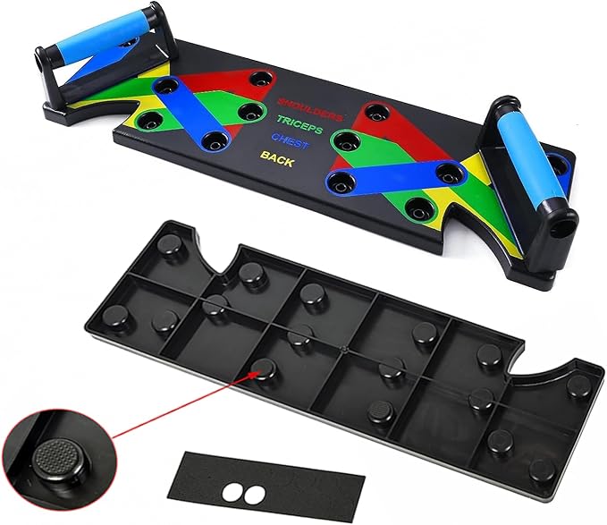 Pushup Board 9 in 1 Home Workout Stand, Abdominal Training Fitness Muscle Equipment Exerciser for Arm Chest Back Tricep & Shoulder, Strength Training Push Up Bars.