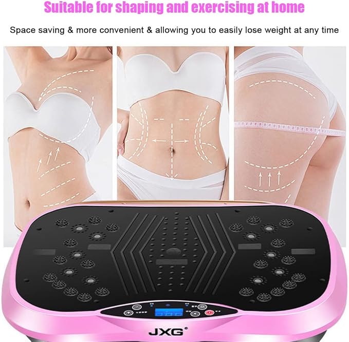 Vibration Platform with Resistance Exercise Band - Vibrating Shaker Power Machine - Equipment for Whole Body Home Fitness - PulsatingTraining