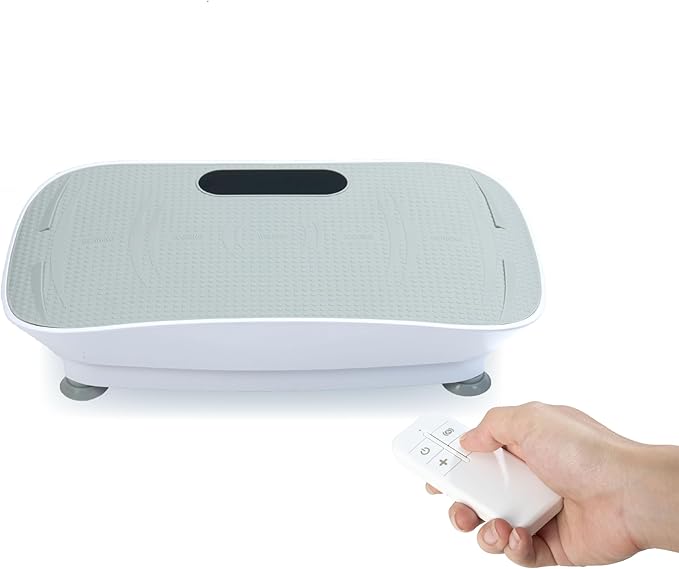 Silent Vibration Platform for Fitness & Weight Loss - 10 Frequency Full Body Shaking Machine, Bluetooth Enabled, Auto Start Stop, Noise Reduction Motor, Grey