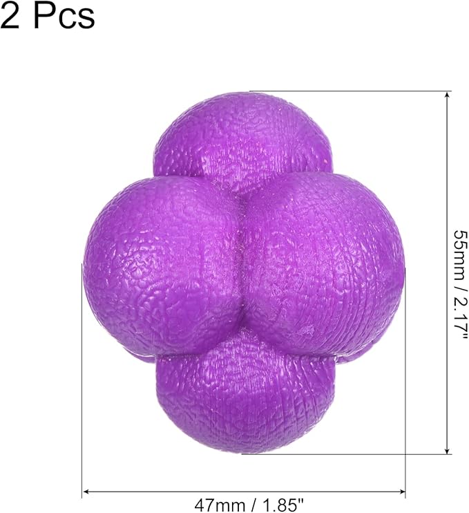 PATIKIL Bounce Reaction Balls Coordination Training Ball Agility Trainer TPR High Difficulty, for Speed Reflex, Pink