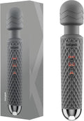 bed geek Handheld Cordless Personal Wand Massager – Waterproof, USB Rechargeable, 20 Vibration Patterns, 8 Speeds, Memory Feature, Skin-Soft Silicone for Ultimate Relaxation Tool