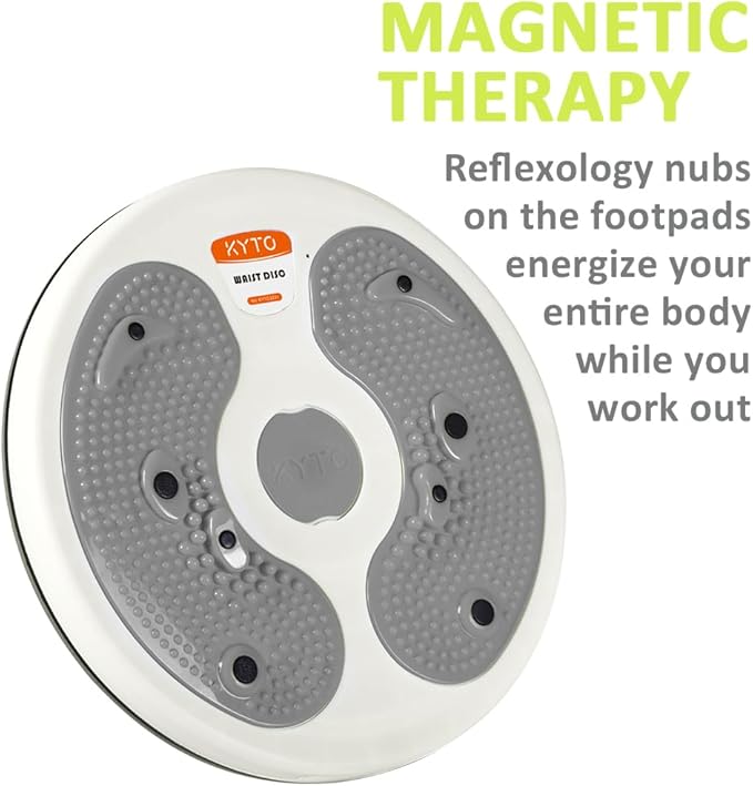 KYTO Waist Twister Disc – Core Trainer Board with Digital Counter, Ab Workout Equipment with 360° Rotation, Non-Slip Foot Massage Design for Home, Office Fitness