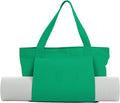 Yoga Mat Carrier, Gym Bag With Yoga Mat Holder, Women Canvas Tote With Shoulder Strap For Pilates, Travel, Office, Sports, Workout And Beach – Inner Zippered Pocket, Fits Standard And Small Mats