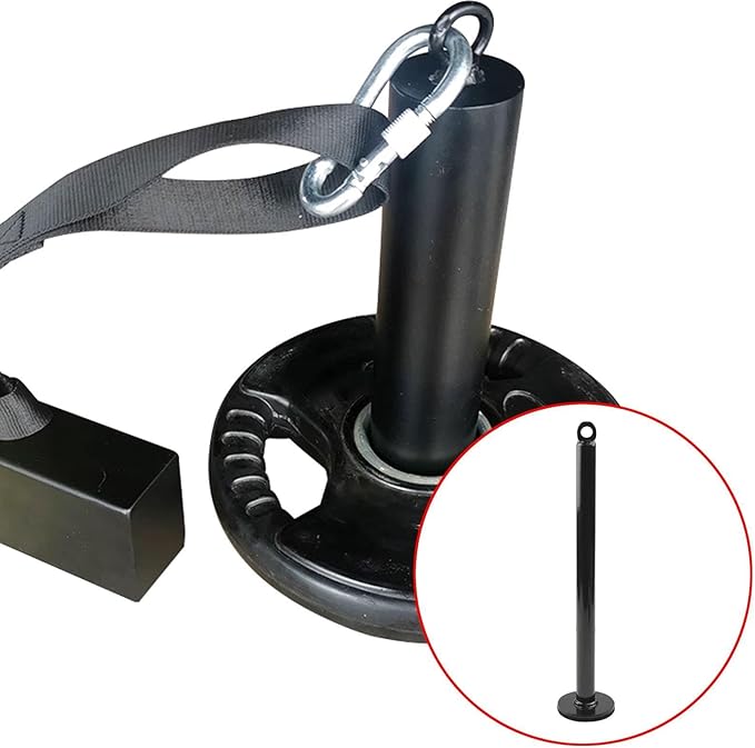 Colaxi Weight Loading Pin Pulley Cable Machine Attachment Strength Training Black,Home Gym Workout Equipment for Power Bar Training