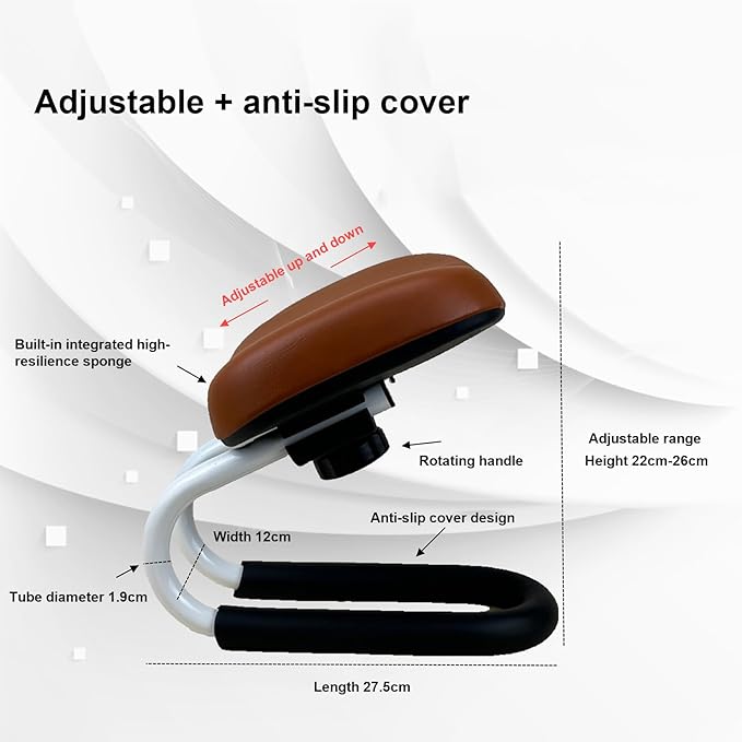 Meditation Seat,Prayer Kneeler Bench | Ergonomic Metal Kneeling Chair for Hip Support | Metal Kneeling Chair Enhances Comfort | Meditation Bench | Portable Prayer Seat for Home Yoga Studio - Brown