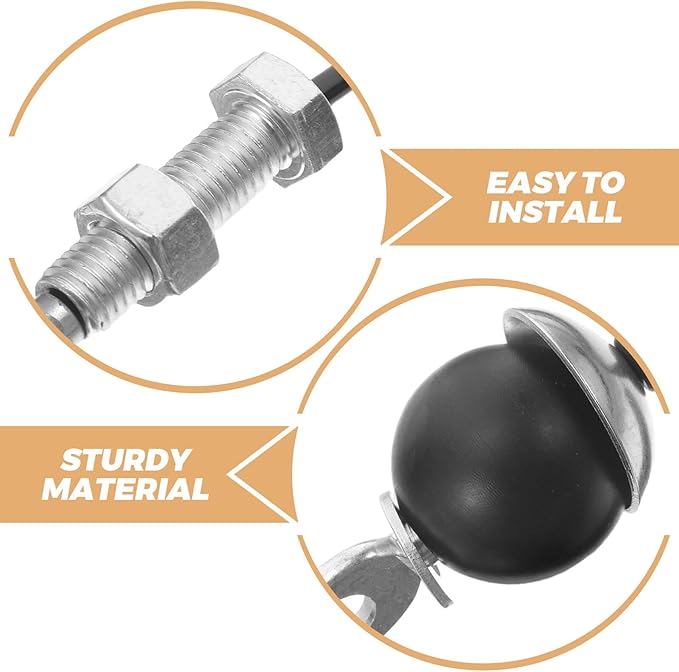 STOBAZA Fitness Cable Pulley Replacement 5mm Thick Steel Wire Rope with Stopper Ball and Screw, Gym Pulley Attachment for Home Strength Training Equipment