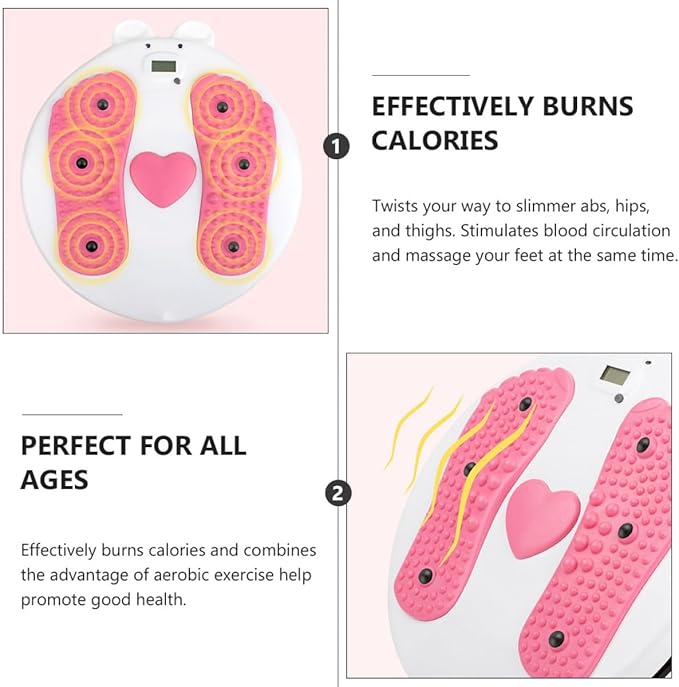 YARNOW Rotating Waist Disc Twisting Board with Magnetic Resistance Fitness Massage Counter for Home Ab Workout