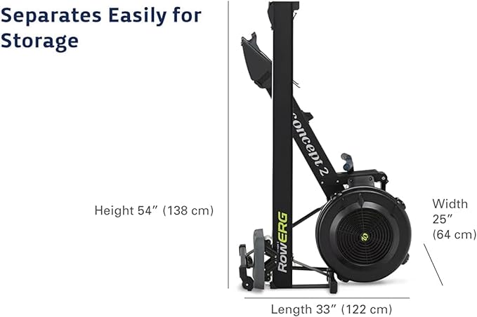 Concept2 RowErg Indoor Rowing Machine - PM5 Monitor, Device Holder, Adjustable Air Resistance, Easy Storage with FitXion Seat Cushion