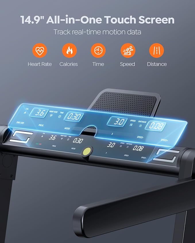 Walking Pad Treadmill with 10% Incline, Under Desk Treadmill, Compact Portable Treadmills for Home Office, 285lbs Capacity, APP/Remote Control, Exercise Anytime, Low-Noise