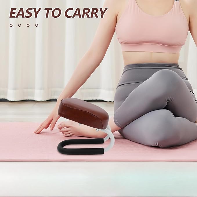 Zen Prayer Stool and Padded Floor Bench, Metal Meditation Kneeler with Anti-Slip Cushion, Suitable for Yoga, Mindfulness, and Prayer Practices
