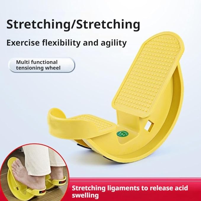 2 Pcs Portable Foot Rocker Calf Stretcher – Blue Plantar Fasciitis Relief Device, Under-Desk Home Office Fitness Stretching Equipment for Ankle Pain Recovery & Flexibility Improvement