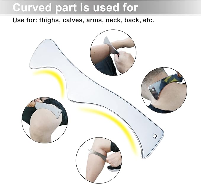 Muscle Scraper Tool, Gua Sha Tool, Scraping Massage Tools, Stainless Steel Scraping Tool, IASTM Tools, Fascia Massage Tool to Physical Therapy for Scar Tissue, Soft Tissue, Relieve Body Pain