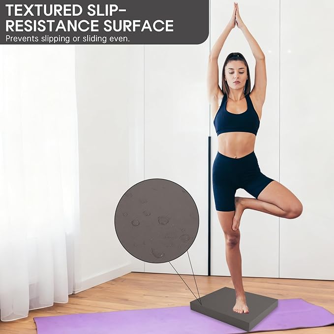 Exercise Balance Pad，Balance Foam Mat for Physical Therapy Equipment & Strength Stability Training, Slip Resistant Foam Mat for Yoga, Pilates, Meditation，Gardening knee pads