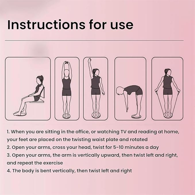 2026 New Waist Sculptor with Arm Bands, 360° Rotation Waist Sculptor Twister, Waist Twister Machine Exercise, Twist Board for Exercise, Legs, Buttocks, Hip Exercise