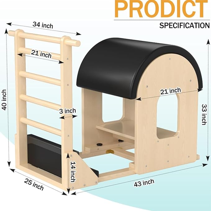 Multi-Functional Pilates Step Stool, an Essential Personal Training Equipment for Home Gyms, Yoga Studios, and Fitness Classes.