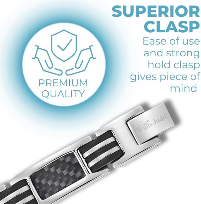 Willis Judd Mens Ultra Strength Magnetic Therapy Bracelet Size Adjustable